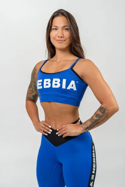 NEBBIA • Dual-layer sports bra FLEX blue • Nebshop.cz