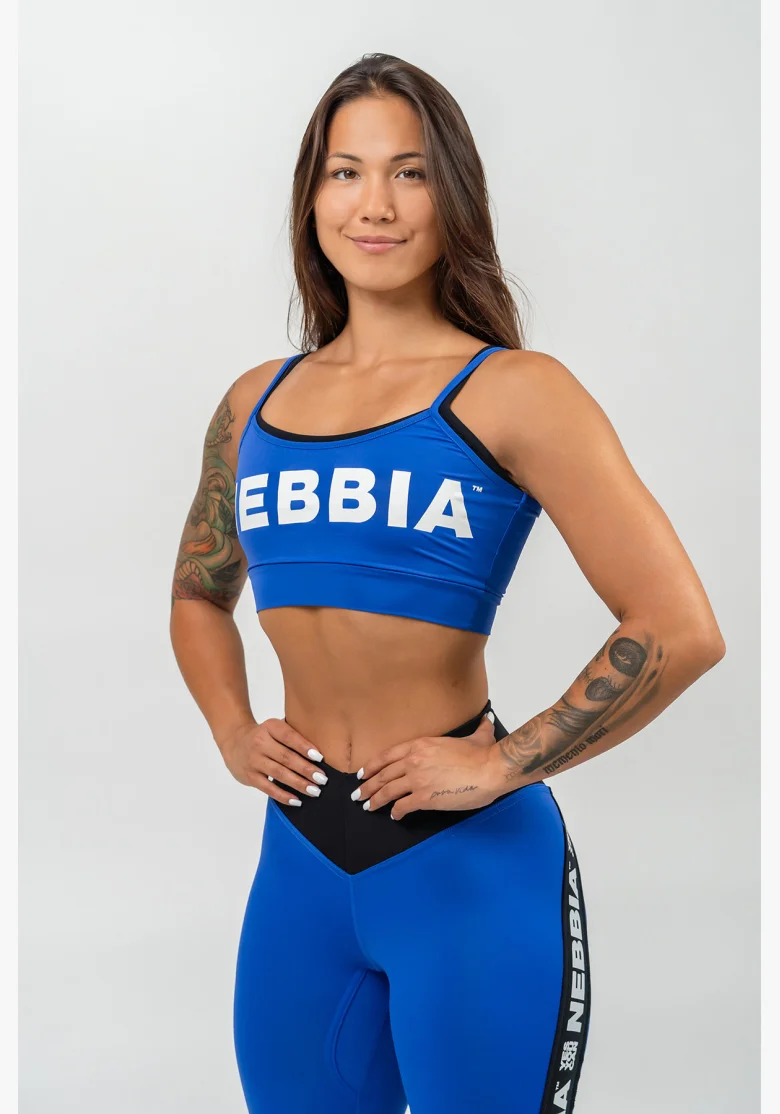 NEBBIA • Dual-layer sports bra FLEX blue • Nebshop.cz