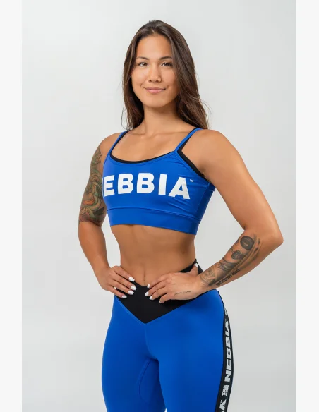 NEBBIA • Dual-layer sports bra FLEX blue • Nebshop.cz