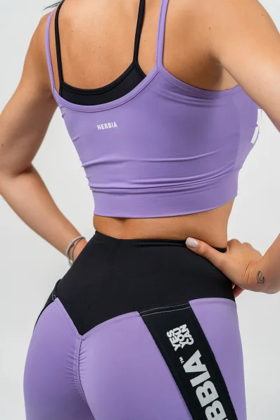 NEBBIA • Double-layer sports bra FLEX lilac • Nebshop.com 2