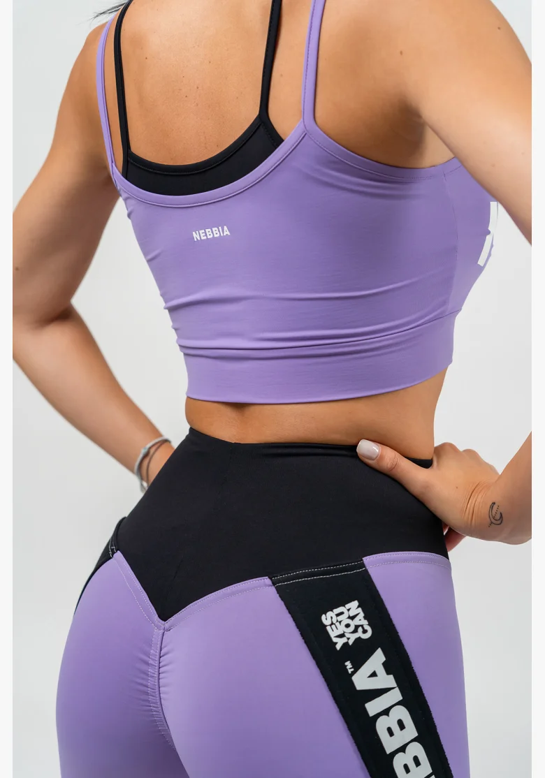 NEBBIA • Double-layer sports bra FLEX lilac • Nebshop.com