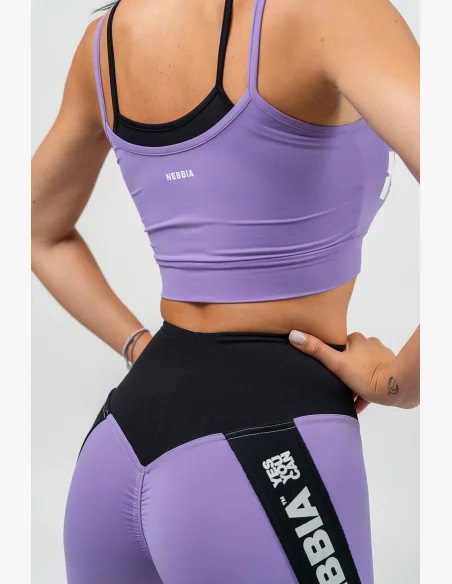 NEBBIA • Double-layer sports bra FLEX lilac • Nebshop.com