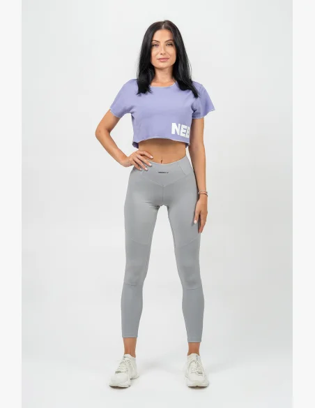 NEBBIA • Crop top t-shirt POWERHOUSE purple • Nebshop.cz