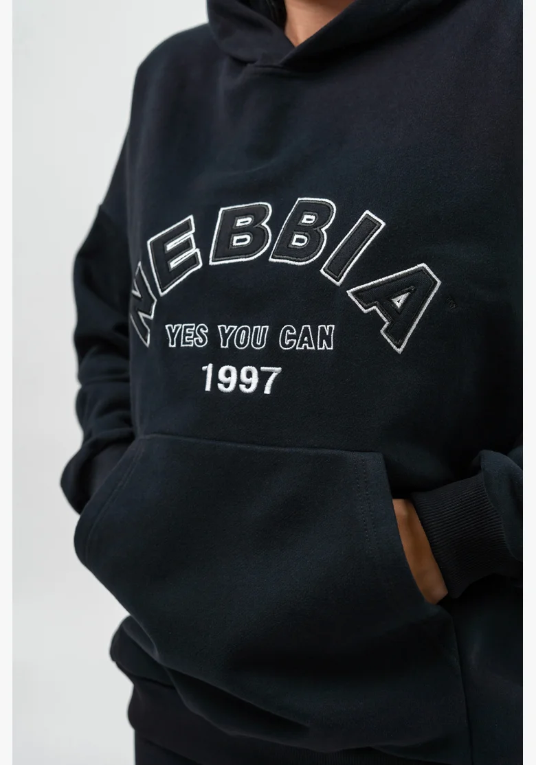 NEBBIA • Oversize hoodie GYM RAT black • Nebshop.com
