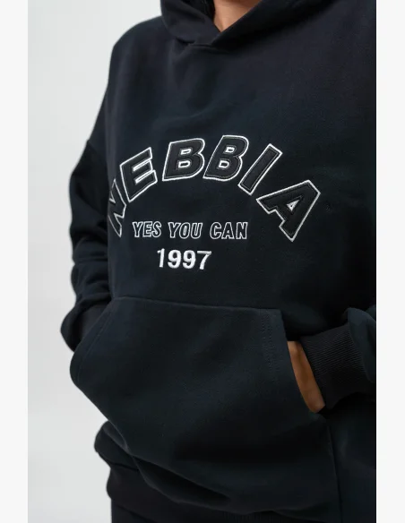 NEBBIA • Oversize hoodie GYM RAT black • Nebshop.com