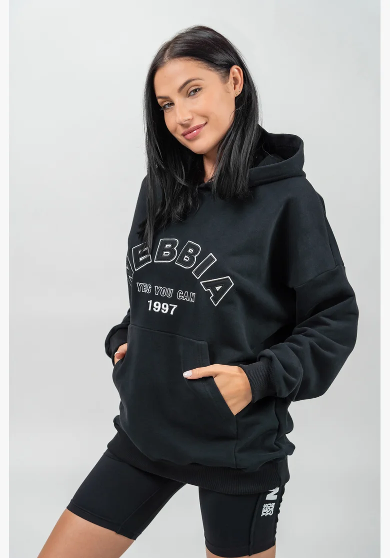 NEBBIA • Oversize hoodie GYM RAT black • Nebshop.com