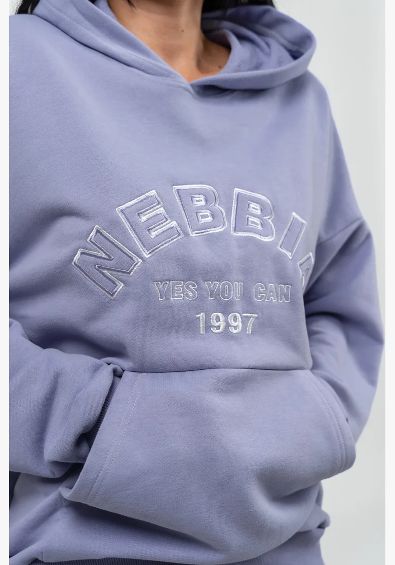NEBBIA • Oversize hoodie GYM RAT purple • Nebshop.cz