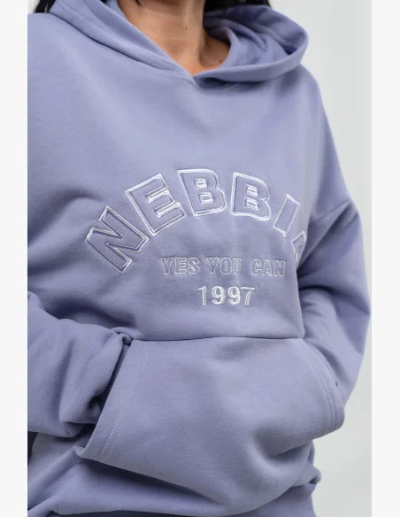 NEBBIA • Oversize hoodie GYM RAT purple • Nebshop.cz
