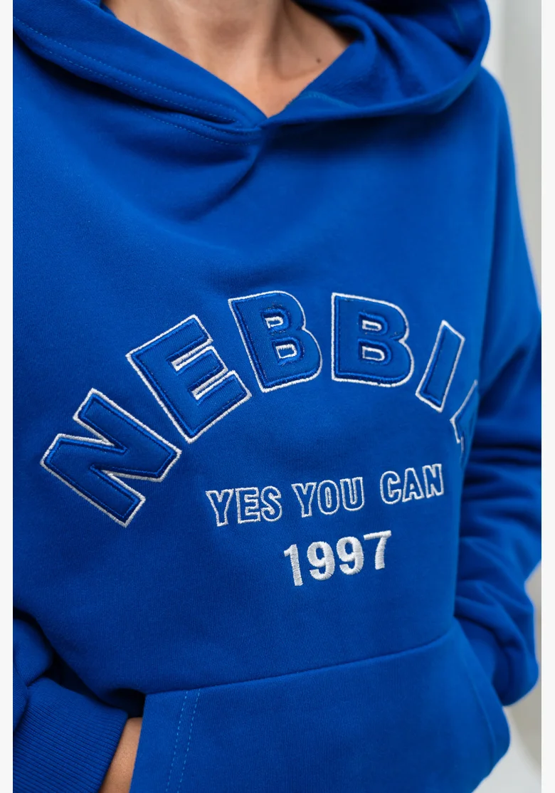 NEBBIA • Oversize hoodie GYM RAT blue • Nebshop.cz