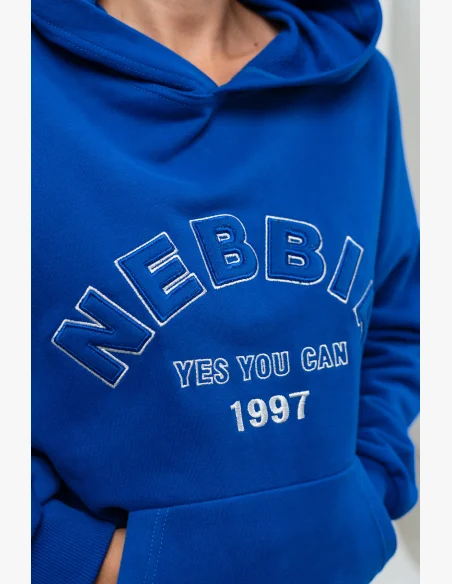 NEBBIA • Oversize hoodie GYM RAT blue • Nebshop.cz