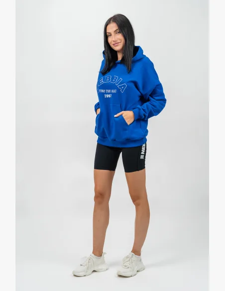 NEBBIA • Oversize hoodie GYM RAT blue • Nebshop.cz