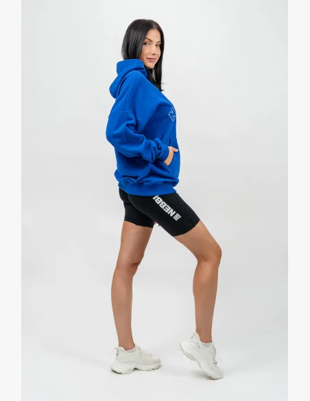 NEBBIA • Oversize hoodie GYM RAT blue • Nebshop.cz