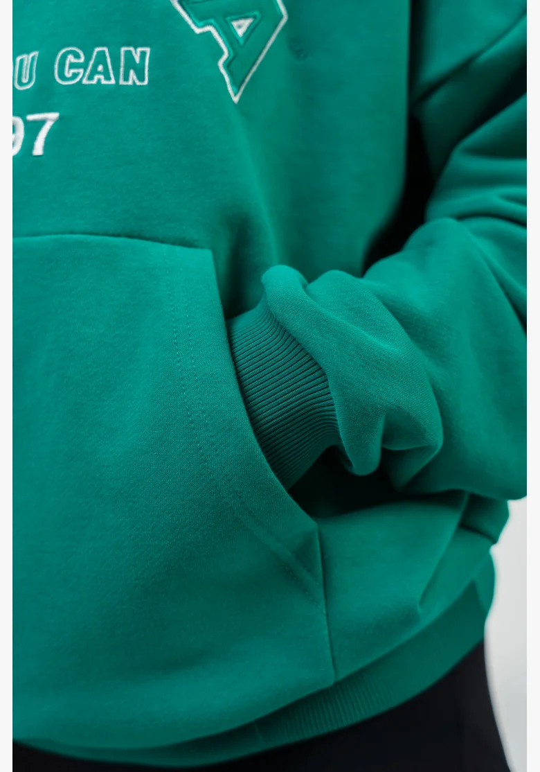 NEBBIA • Oversize hoodie GYM RAT green • Nebshop.cz