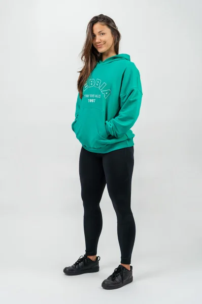 NEBBIA • Oversize hoodie GYM RAT green • Nebshop.cz