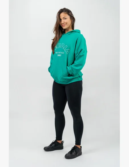 NEBBIA • Oversize hoodie GYM RAT green • Nebshop.cz