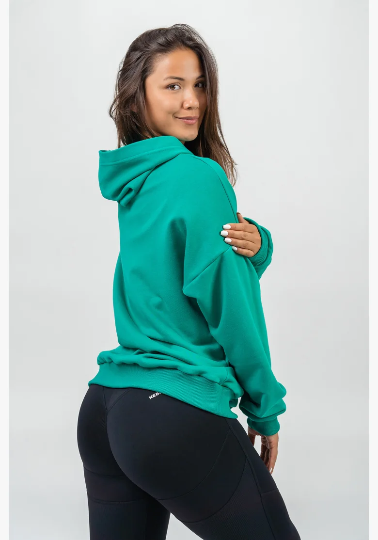 NEBBIA • Oversize hoodie GYM RAT green • Nebshop.cz