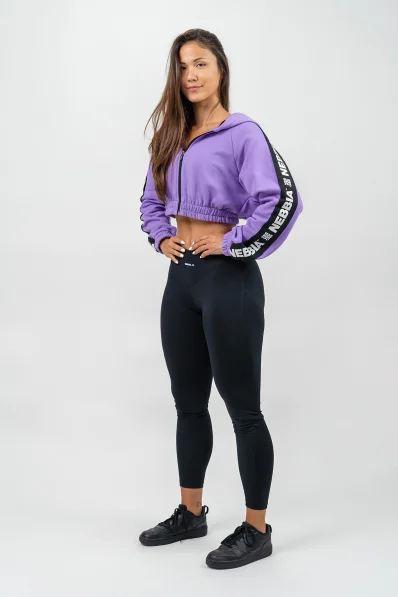 NEBBIA • ICONIC cropped hoodie lilac • Nebshop.com 2