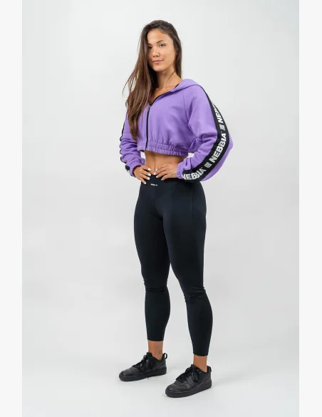 NEBBIA • ICONIC cropped hoodie lilac • Nebshop.com