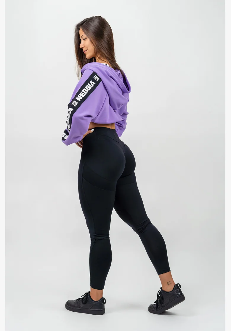 NEBBIA • ICONIC cropped hoodie lilac • Nebshop.com