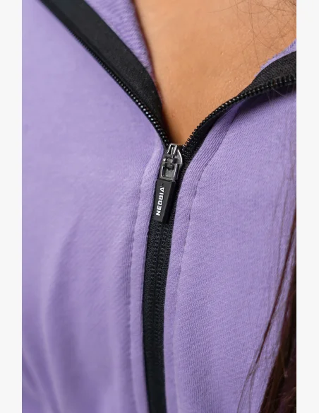 NEBBIA • ICONIC cropped hoodie lilac • Nebshop.com