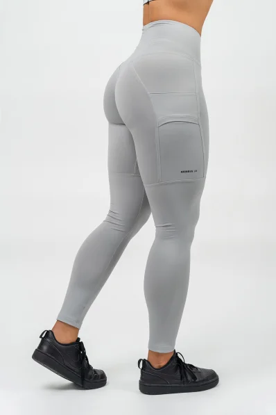 NEBBIA • High-waisted leggings LEG DAY GOALS gray • Nebshop.com 2