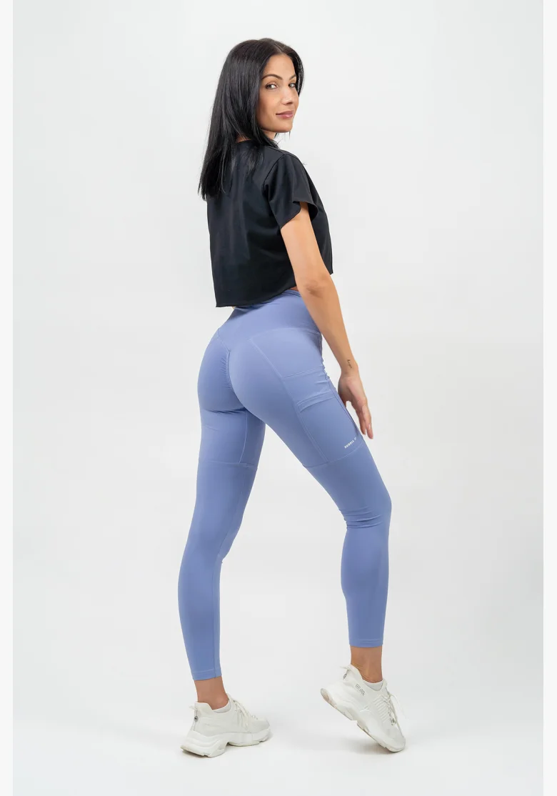 NEBBIA • High-waisted leggings LEG DAY GOALS purple • Nebshop.com