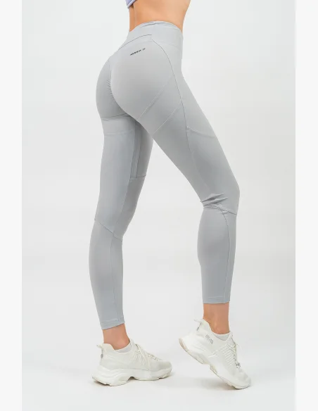 NEBBIA • Shaping leggings with high waist GLUTE PUMP gray • Nebshop.cz