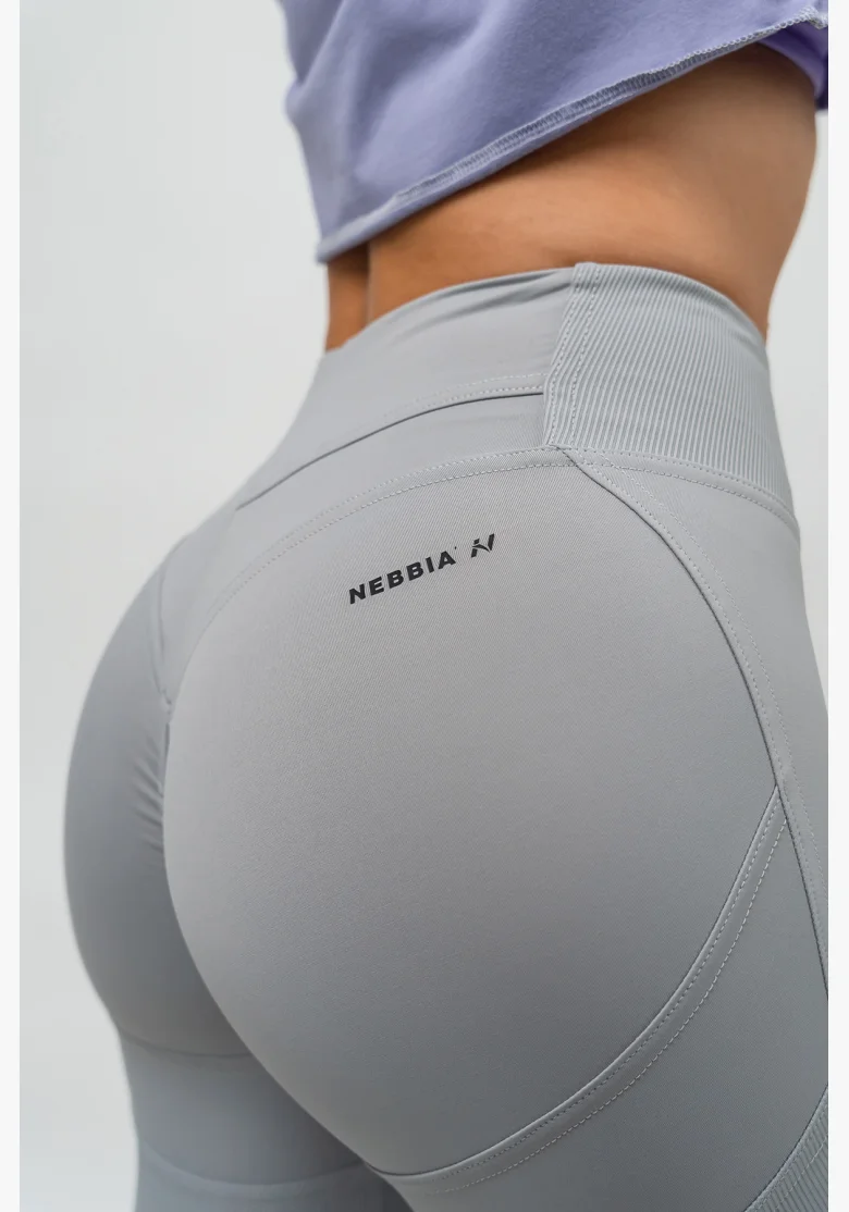 NEBBIA • Shaping leggings with high waist GLUTE PUMP gray • Nebshop.cz