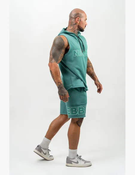 NEBBIA • Sleeveless Hoodie IRON BEAST green • Nebshop.cz