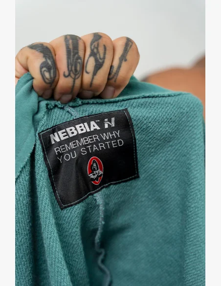 NEBBIA • Sleeveless Hoodie IRON BEAST green • Nebshop.cz