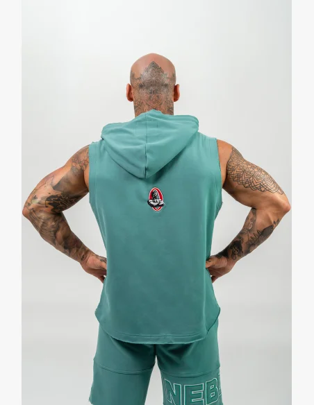 NEBBIA • Sleeveless Hoodie IRON BEAST green • Nebshop.cz