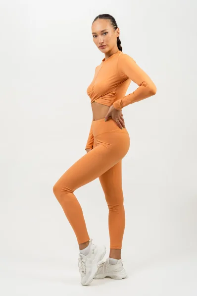 NEBBIA • High-waisted leggings ELEVATED orange • NebShop.com