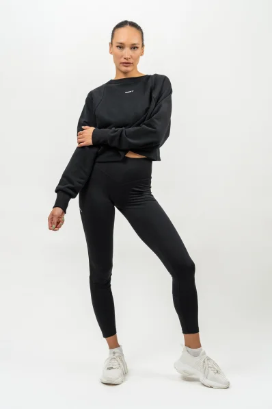 NEBBIA • Crop hoodie GYM SPIRIT black • NebShop.com