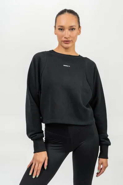 NEBBIA • Crop hoodie GYM SPIRIT black • NebShop.com 2