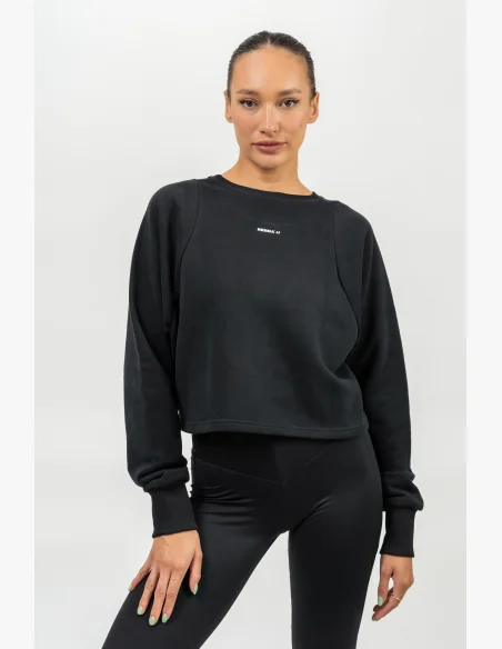 NEBBIA • Crop hoodie GYM SPIRIT black • NebShop.com