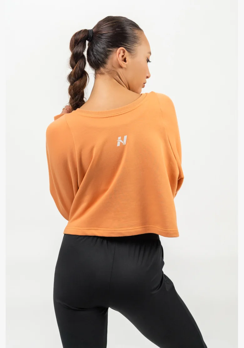 NEBBIA • Crop sweatshirt GYM SPIRIT orange • NebShop.com