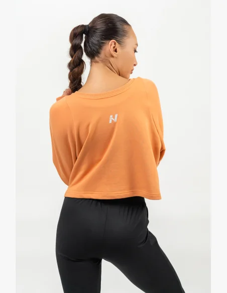 NEBBIA • Crop sweatshirt GYM SPIRIT orange • NebShop.com