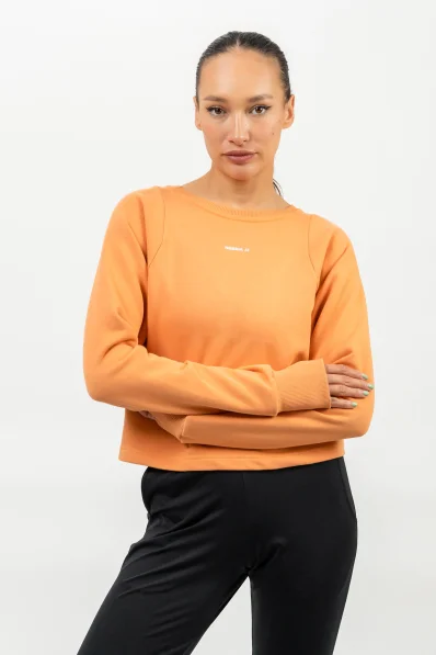 NEBBIA • Crop sweatshirt GYM SPIRIT orange • NebShop.com