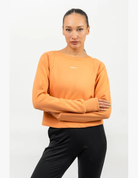 NEBBIA • Crop sweatshirt GYM SPIRIT orange • NebShop.com