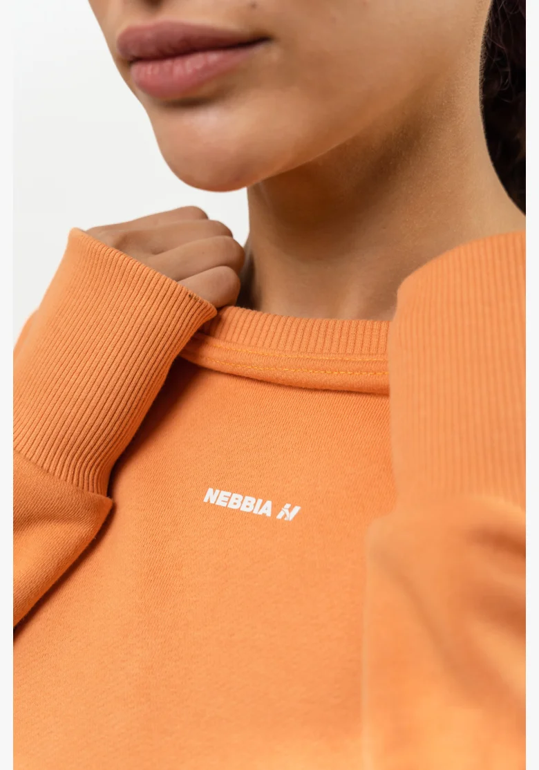 NEBBIA • Crop sweatshirt GYM SPIRIT orange • NebShop.com