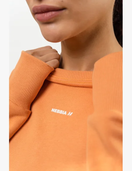 NEBBIA • Crop sweatshirt GYM SPIRIT orange • NebShop.com