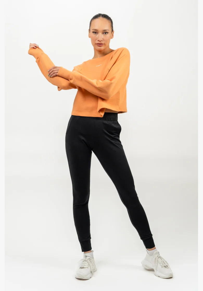 NEBBIA • Crop sweatshirt GYM SPIRIT orange • NebShop.com