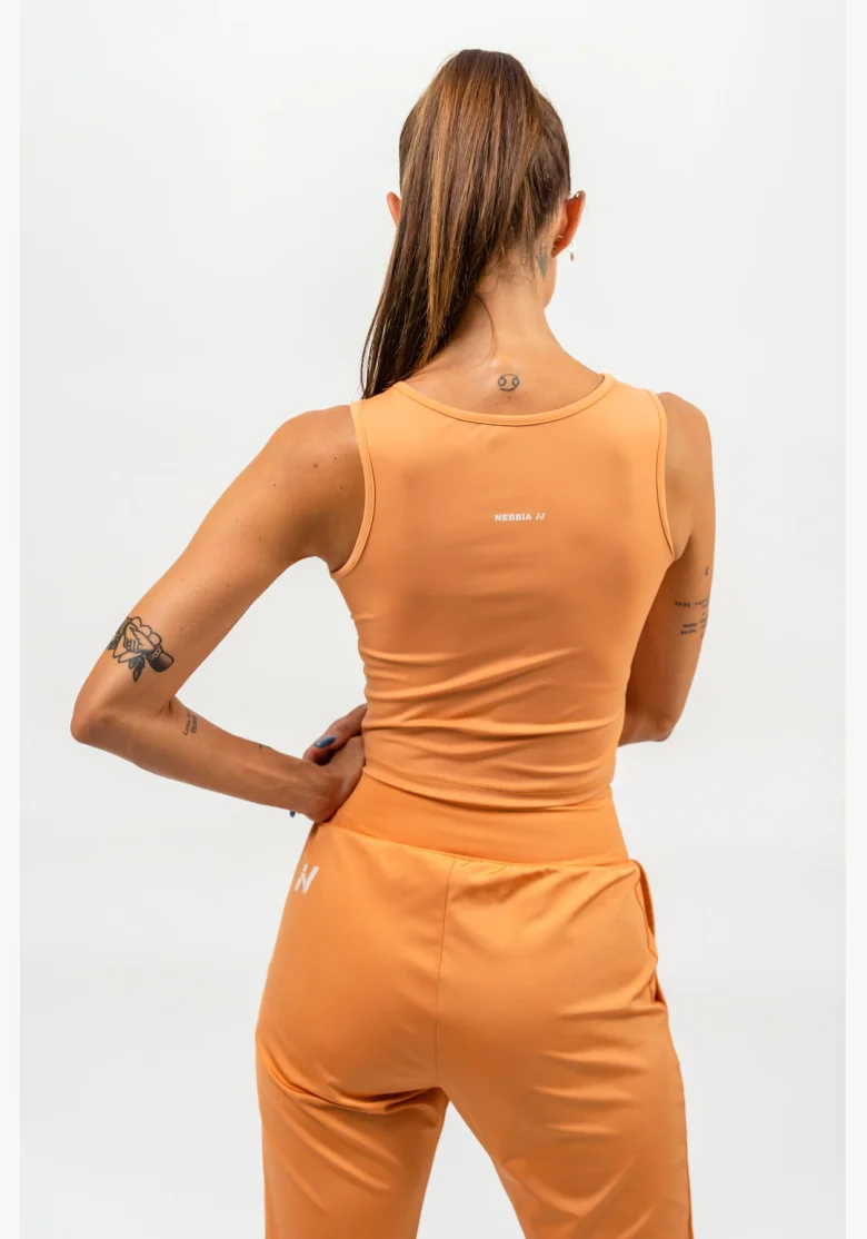 NEBBIA • Crop top tank CONFIDENCE orange • NebShop.cz