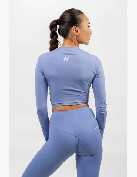 NEBBIA • Long Sleeve Crop Top ELEVATED Purple • NebShop.cz