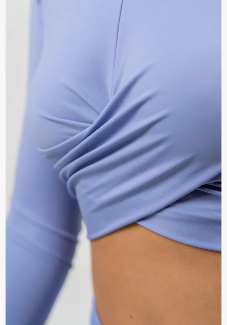 NEBBIA • Long Sleeve Crop Top ELEVATED Purple • NebShop.cz