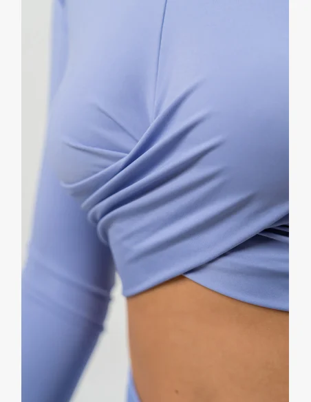NEBBIA • Long Sleeve Crop Top ELEVATED Purple • NebShop.cz