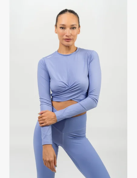NEBBIA • Long Sleeve Crop Top ELEVATED Purple • NebShop.cz