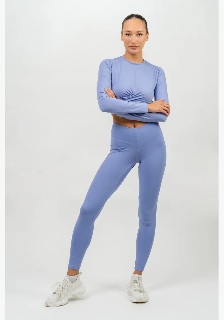 NEBBIA • Long Sleeve Crop Top ELEVATED Purple • NebShop.cz