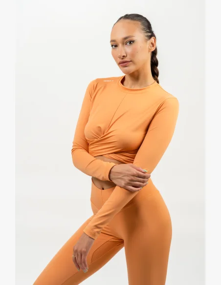 NEBBIA • Long sleeve crop top ELEVATED orange • NebShop.cz
