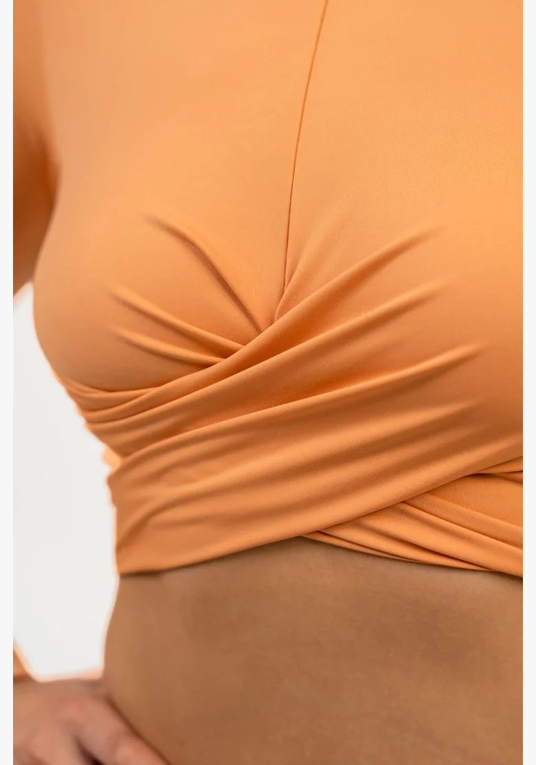 NEBBIA • Long sleeve crop top ELEVATED orange • NebShop.cz